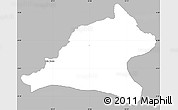 Gray Simple Map of Tshela, single color outside