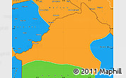 Political Simple Map of Tshela