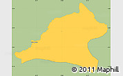 Savanna Style Simple Map of Tshela, single color outside