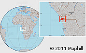 Gray Location Map of Boma