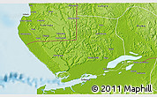 Physical 3D Map of Moanda