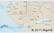Shaded Relief 3D Map of Moanda