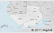 Silver Style 3D Map of Moanda
