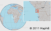 Gray Location Map of Moanda