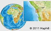 Physical Location Map of Moanda, highlighted parent region