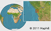 Satellite Location Map of Moanda