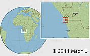 Savanna Style Location Map of Moanda