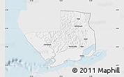 Silver Style Map of Moanda, single color outside