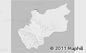 Gray 3D Map of Luozi, single color outside