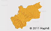 Political 3D Map of Luozi, cropped outside