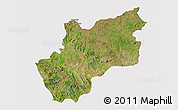 Satellite 3D Map of Luozi, cropped outside