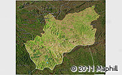 Satellite 3D Map of Luozi, darken