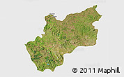 Satellite 3D Map of Luozi, single color outside