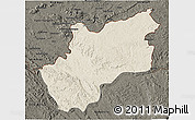 Shaded Relief 3D Map of Luozi, darken