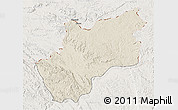 Shaded Relief 3D Map of Luozi, lighten