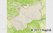 Shaded Relief 3D Map of Luozi, physical outside