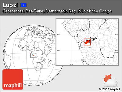 Blank Location Map of Luozi