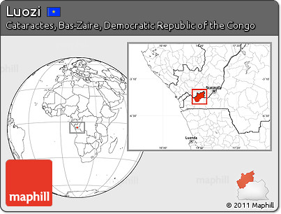 Blank Location Map of Luozi