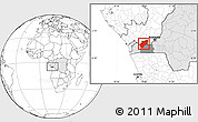 Blank Location Map of Luozi, highlighted country, highlighted parent region