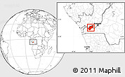 Blank Location Map of Luozi