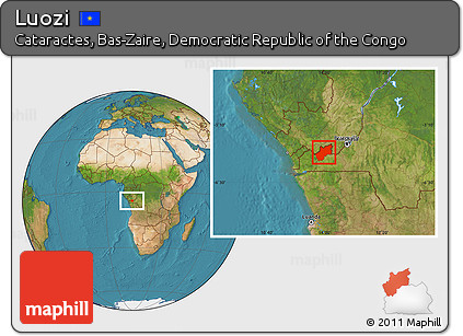 Satellite Location Map of Luozi