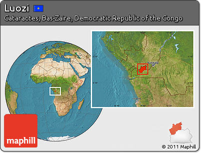 Satellite Location Map of Luozi