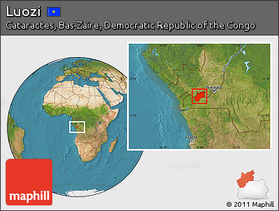 Satellite Location Map of Luozi