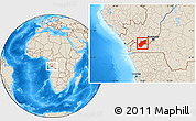 Shaded Relief Location Map of Luozi