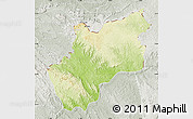 Physical Map of Luozi, lighten, semi-desaturated