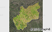 Satellite Map of Luozi, darken, semi-desaturated