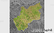 Satellite Map of Luozi, desaturated