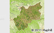 Satellite Map of Luozi, physical outside