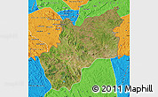 Satellite Map of Luozi, political outside