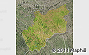 Satellite Map of Luozi, semi-desaturated