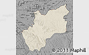 Shaded Relief Map of Luozi, darken, desaturated