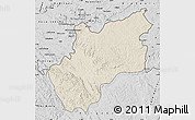 Shaded Relief Map of Luozi, desaturated