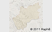 Shaded Relief Map of Luozi, lighten