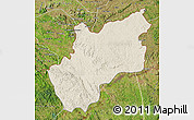 Shaded Relief Map of Luozi, satellite outside