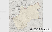 Shaded Relief Map of Luozi, semi-desaturated