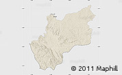 Shaded Relief Map of Luozi, single color outside