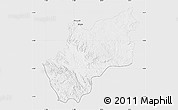 Silver Style Map of Luozi, single color outside