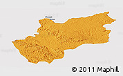 Political Panoramic Map of Luozi, cropped outside