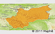 Political Panoramic Map of Luozi, physical outside
