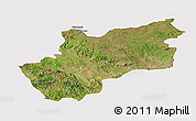 Satellite Panoramic Map of Luozi, cropped outside