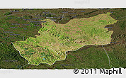Satellite Panoramic Map of Luozi, darken
