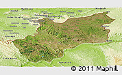 Satellite Panoramic Map of Luozi, physical outside