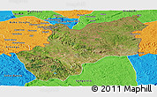 Satellite Panoramic Map of Luozi, political outside