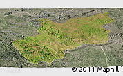 Satellite Panoramic Map of Luozi, semi-desaturated