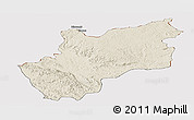 Shaded Relief Panoramic Map of Luozi, cropped outside