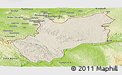 Shaded Relief Panoramic Map of Luozi, physical outside